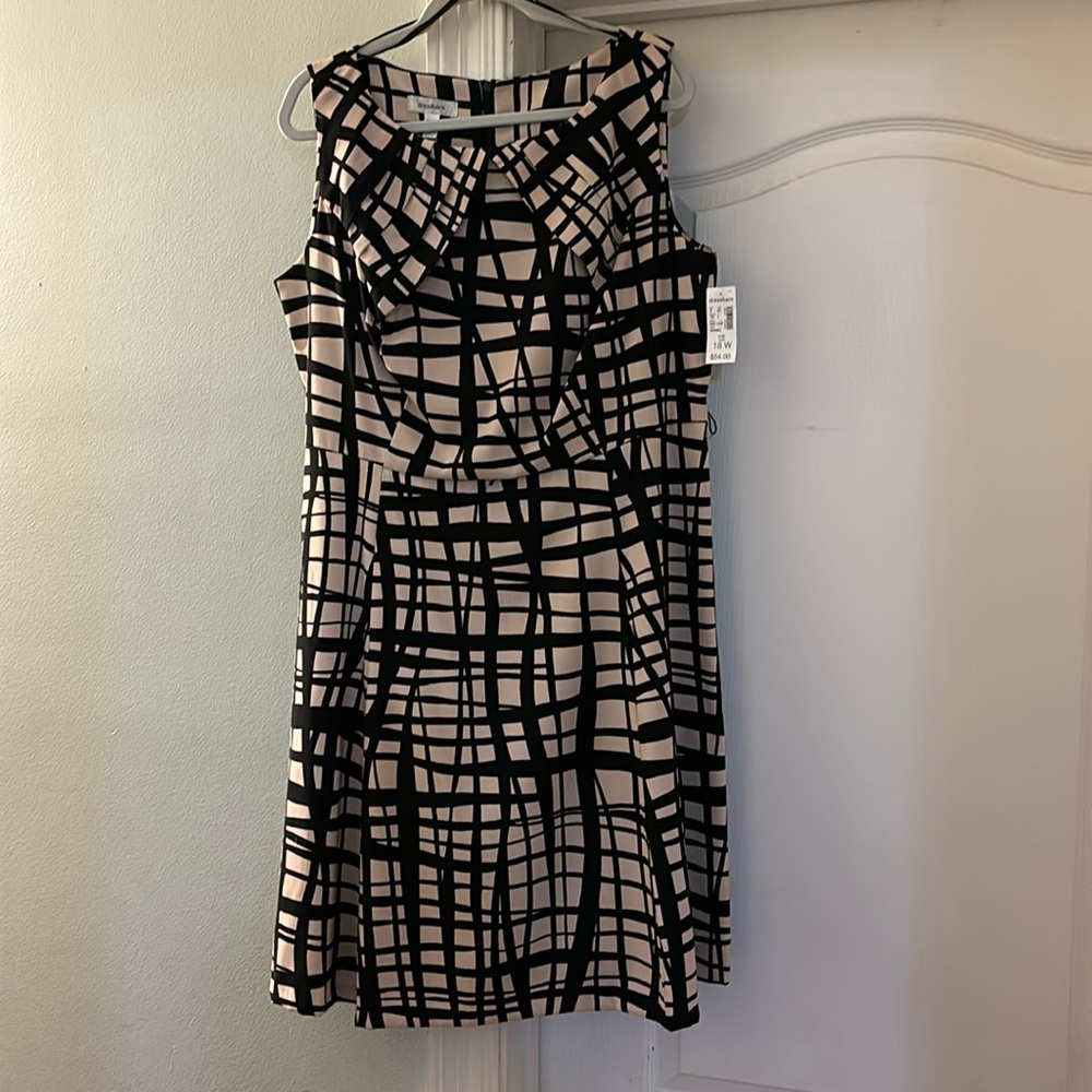 Beautiful Beige and Black Dress designed by Dressbarn